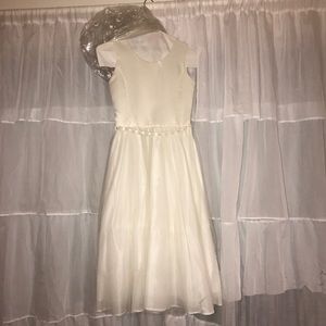 white size 12 flower girl dress